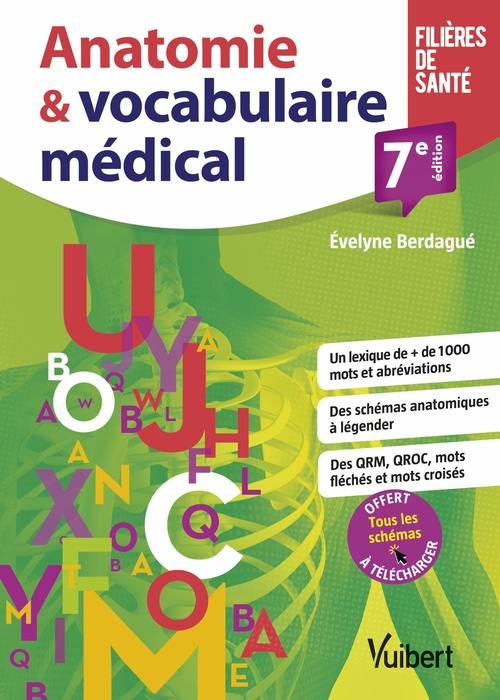 Couverture ebook de Anatomie et vocabulaire médical, de Evelyne Berdagué