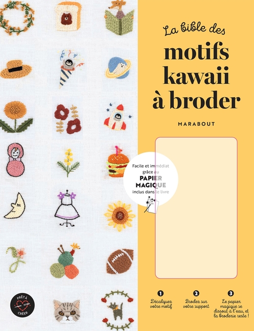 Couverture ebook de La bible des motifs adorables à broder, de Collectif