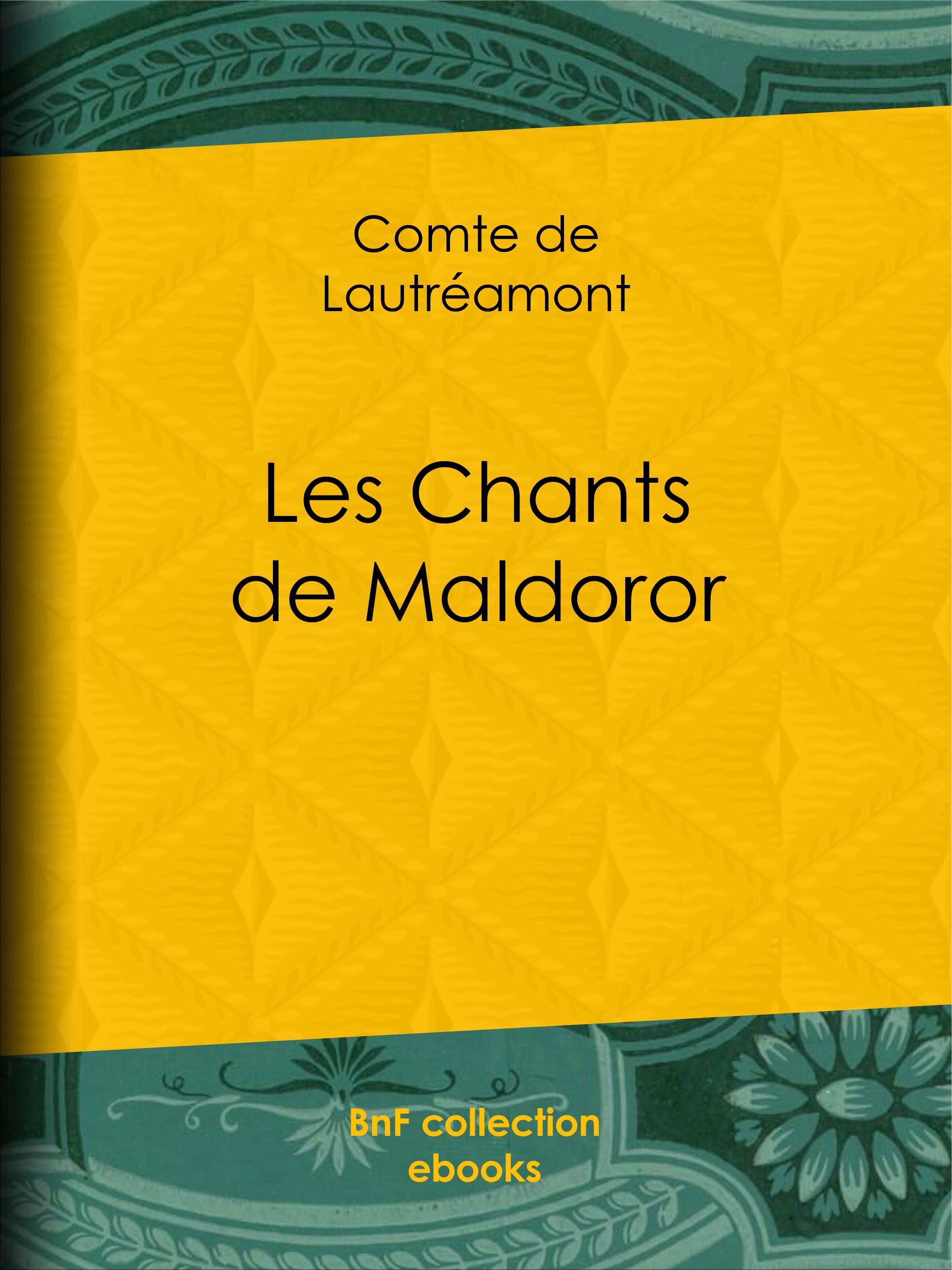 ebook cover of Les Chants de Maldoror, by Comte De Lautreamont