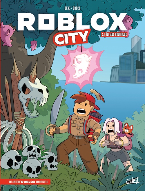 ebook cover of Roblox City T02 - L'Île aux Fruitblox, by Benjamin Ferré, Ornella Greco