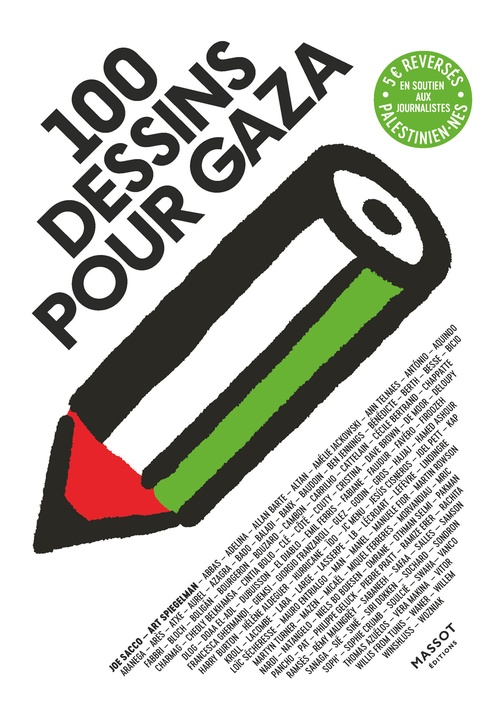 Couverture ebook de 100 dessins pour Gaza, de Collectif