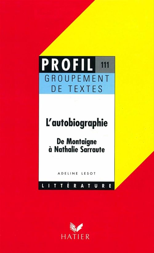 ebook cover of Profil - L'autobiographie, by Adeline Lesot