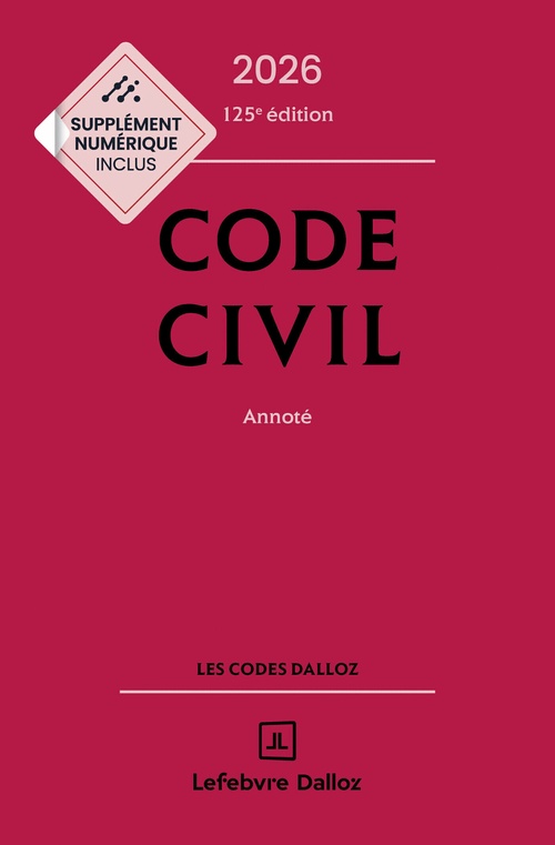 ebook cover of Code civil 2026 125ed - Annoté, by Xavier Henry, Alice Tisserand-Martin, Guy Venandet, Pascal Ancel, Estelle Naudin, Nicolas Damas, Pascale Guiomard
