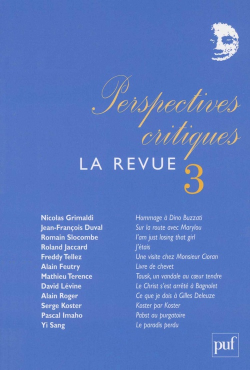 Couverture ebook de Perspectives critiques : La Revue 3, de Roland Jaccard