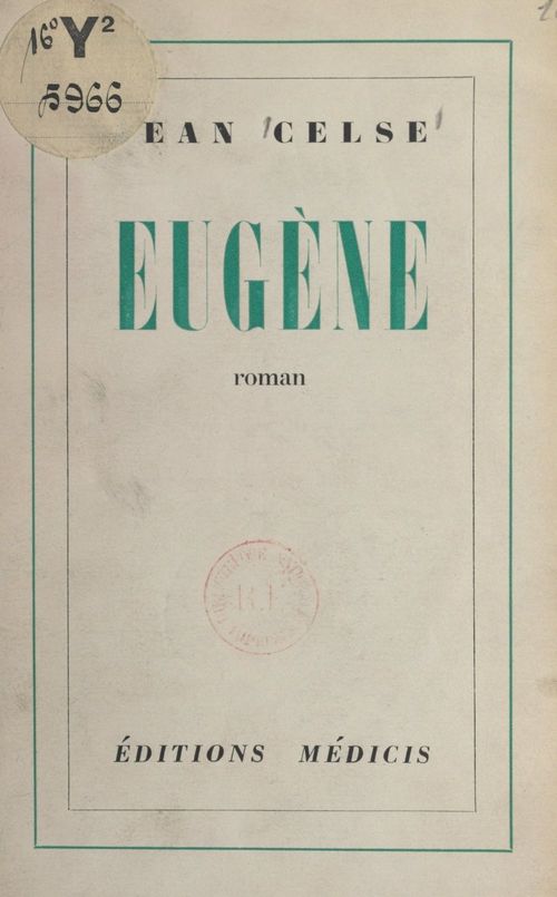 ebook cover of Eugène, by Jean Celse