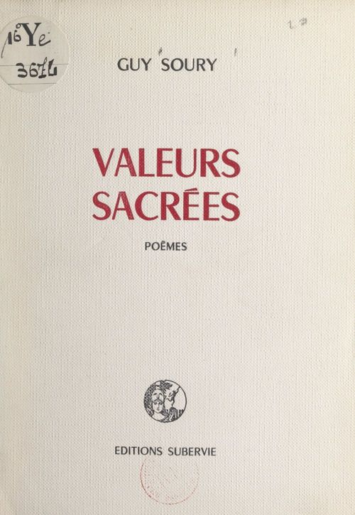 Couverture ebook de Valeurs sacrées, de Guy Soury