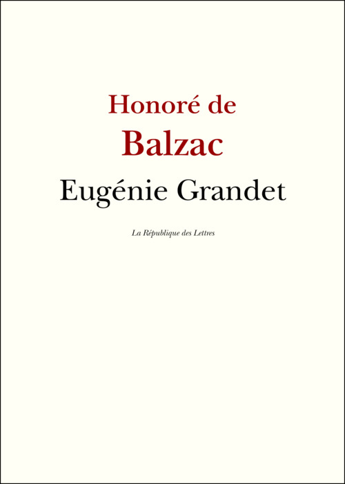 Couverture ebook de Eugénie Grandet, de Honoré de Balzac
