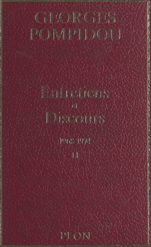 ebook cover of Entretiens et discours (2), by Georges Pompidou