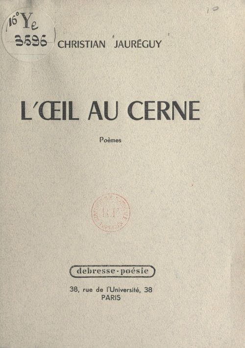 Couverture ebook de L'oeil au cerne, de Christian Jaureguy