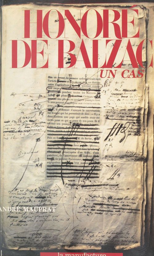 Couverture ebook de Honoré de Balzac : un cas, de Mauprat