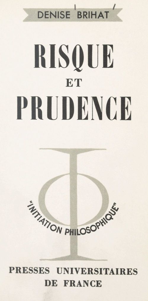 ebook cover of Risque et prudence, by Denise Brihat