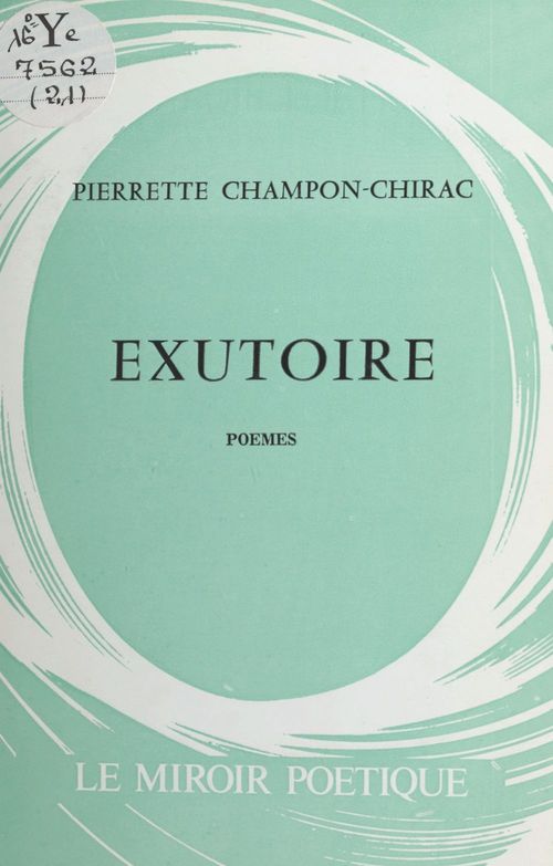 ebook cover of Exutoire, by Pierrette Champon