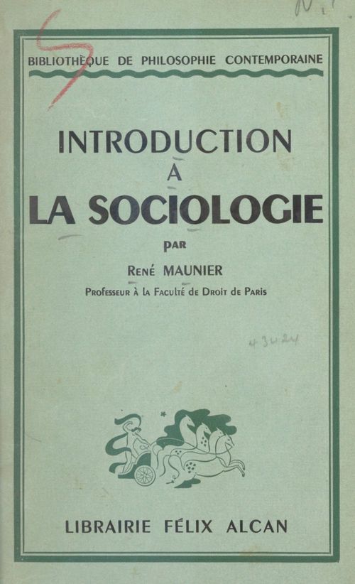 Couverture ebook de Introduction à la sociologie, de Rene Maunier