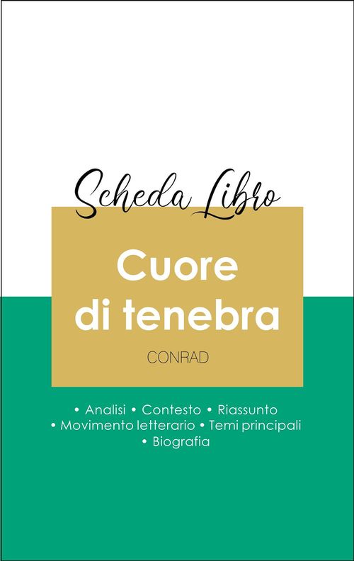 Couverture ebook de Scheda libro Cuore di tenebra (analisi letteraria di riferimento e riassunto completo), de Joseph Conrad