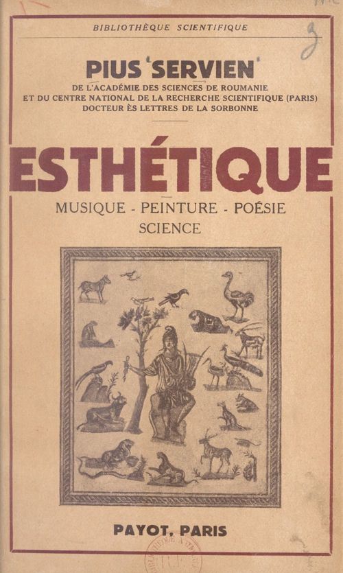 Couverture ebook de Esthétique, de Pius Servien