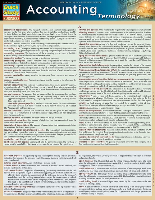 Couverture ebook de Accounting Terminology, de Michael P Griffin