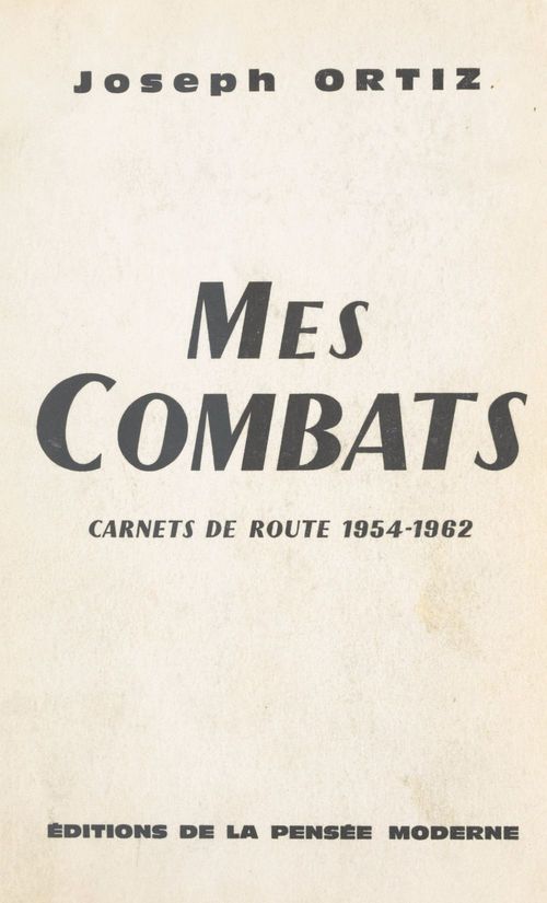 Couverture ebook de Mes combats, de Joseph Ortiz