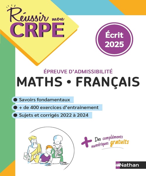 Couverture ebook de Mathématiques Français - Epreuve écrite - admissibilité 2025, de Saïd Chermak, Anne-Rozenn Morel