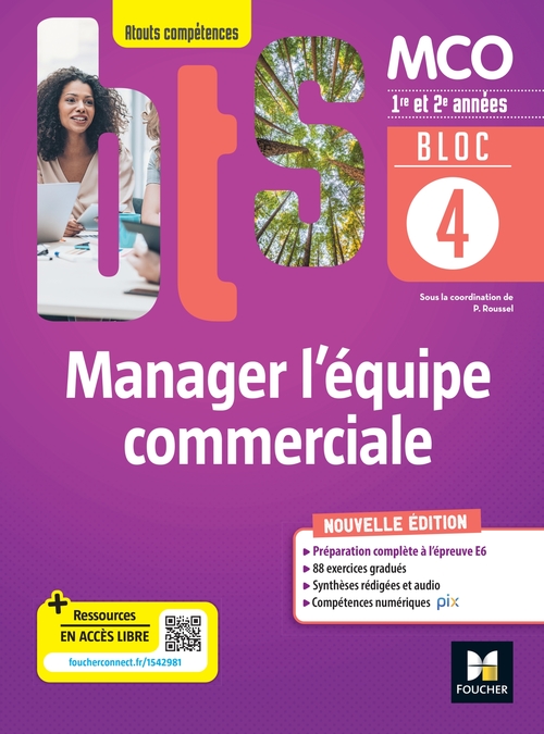 ebook cover of BLOC 4 Manager l'équipe commerciale - BTS MCO - 1&2 années - Éd.2022 Epub FXL, by Joëlle Stokkermans, Gilles Hané, Jonathan Monarca, Geneviève Petton, Patrick Roussel
