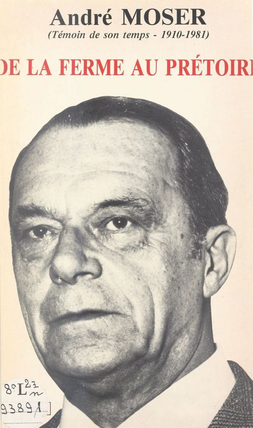 ebook cover of De la ferme au prétoire, by Andre Moser