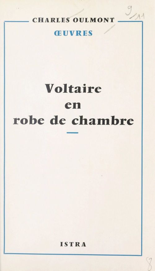 ebook cover of Voltaire en robe de chambre, by Charles Oulmont
