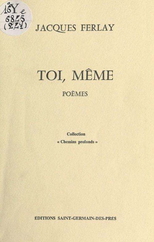 Couverture ebook de Toi, même, de Jacques Ferlay