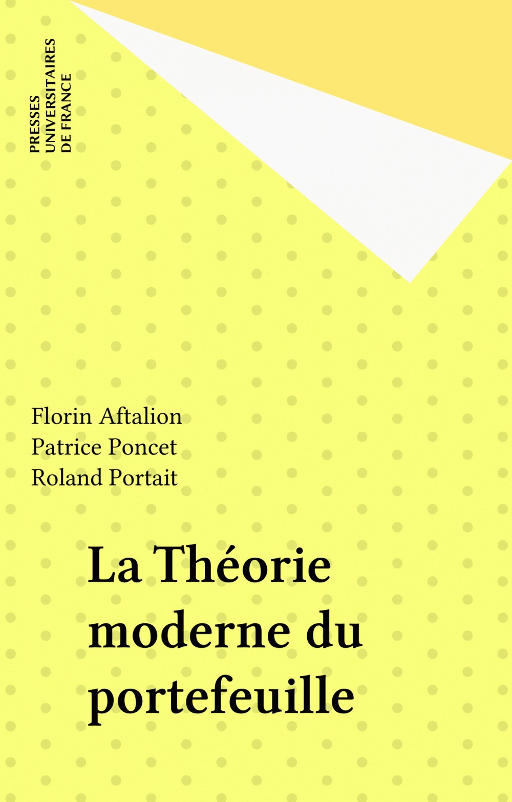 ebook cover of La Théorie moderne du portefeuille, by Florin Aftalion, Patrice Poncet, Roland Portrait