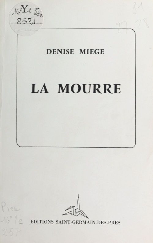 ebook cover of La Mourre, by Denise Miege