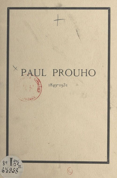 ebook cover of Paul Prouho, 1849-1931, by Durand, Etienne Ebrard, Fabre De Massaguel
