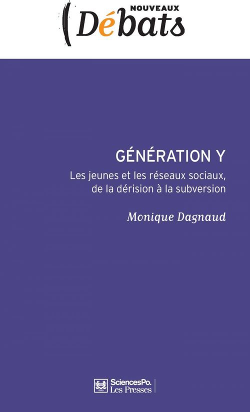 Couverture ebook de Génération Y, de Monique Dagnaud