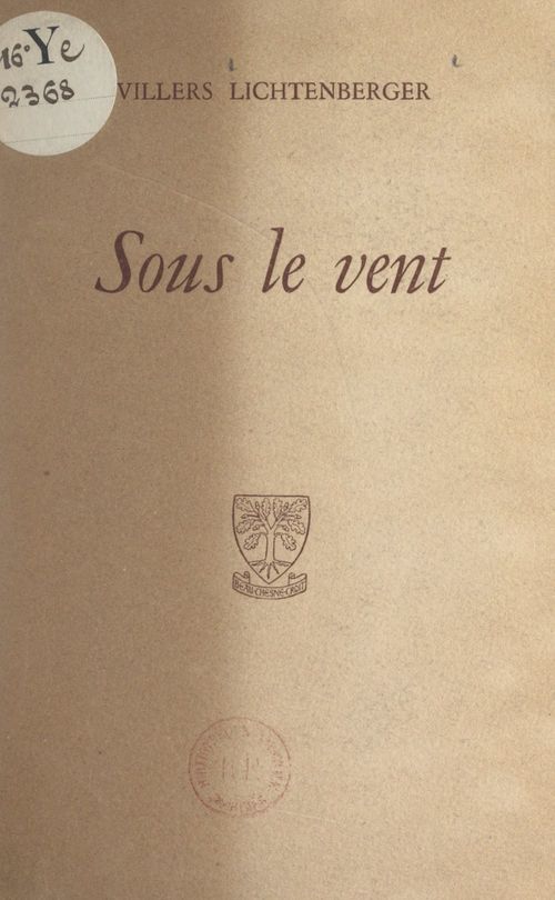 Couverture ebook de Sous le vent, de Villers Lichtenberger