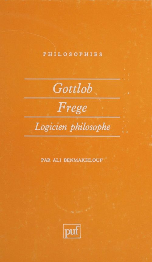 ebook cover of Gottlob Frege, by Ali Benmakhlouf