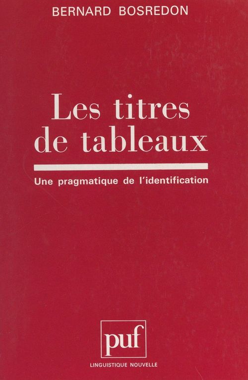 ebook cover of Les titres de tableaux, by Bernard Bosredon