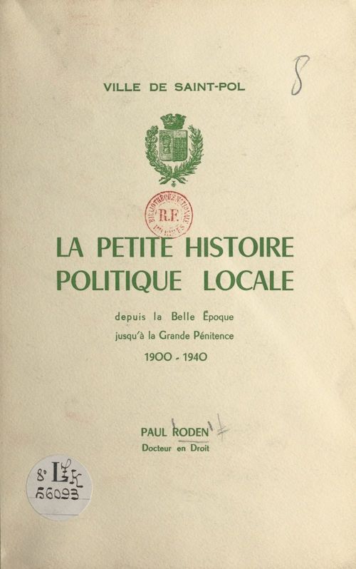 Couverture ebook de Ville de Saint-Pol, de Paul Roden
