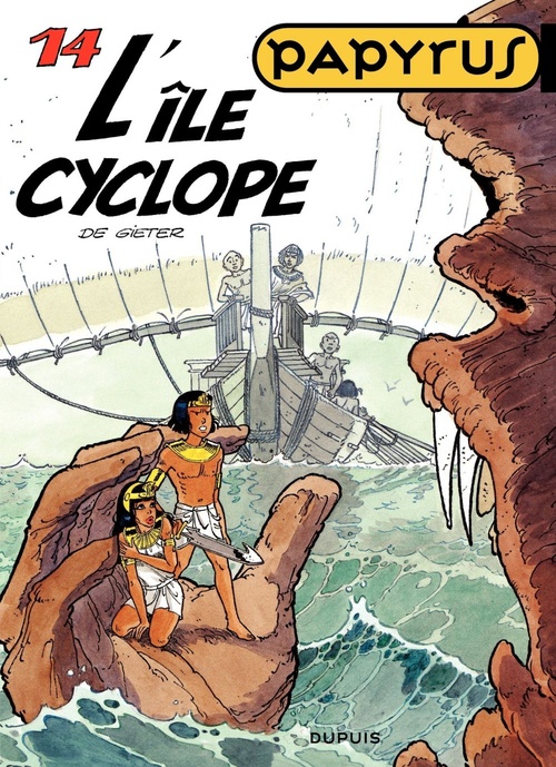 Couverture ebook de Papyrus - Tome 14 - L'île au cyclope, de Lucien De gieter
