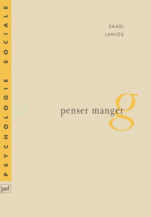 ebook cover of Penser manger, by Saadi Lahlou