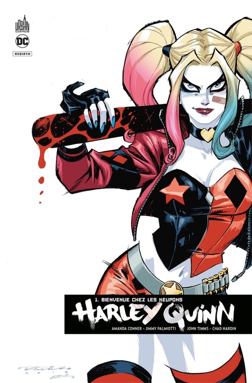 ebook cover of Harley Quinn Rebirth - Tome 1 - Bienvenue chez les keupons, by Amanda Conner, Jimmy Palmiotti, John Timms, Chad Hardin