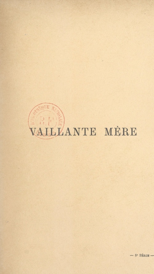 ebook cover of Vaillante mère, by Marie De Grand'Maison