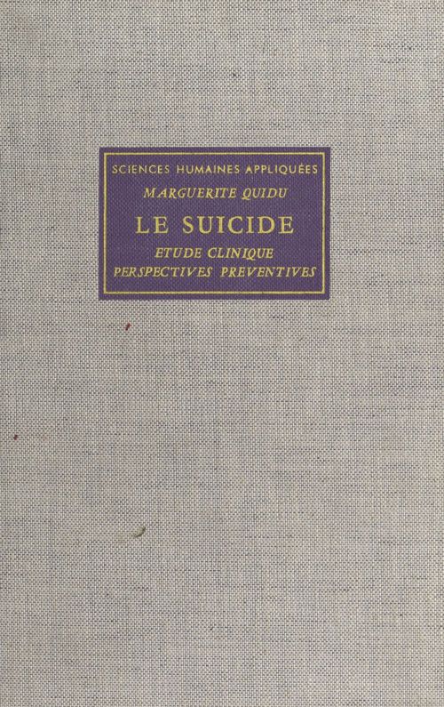 ebook cover of Le suicide, by Marguerite Quidu