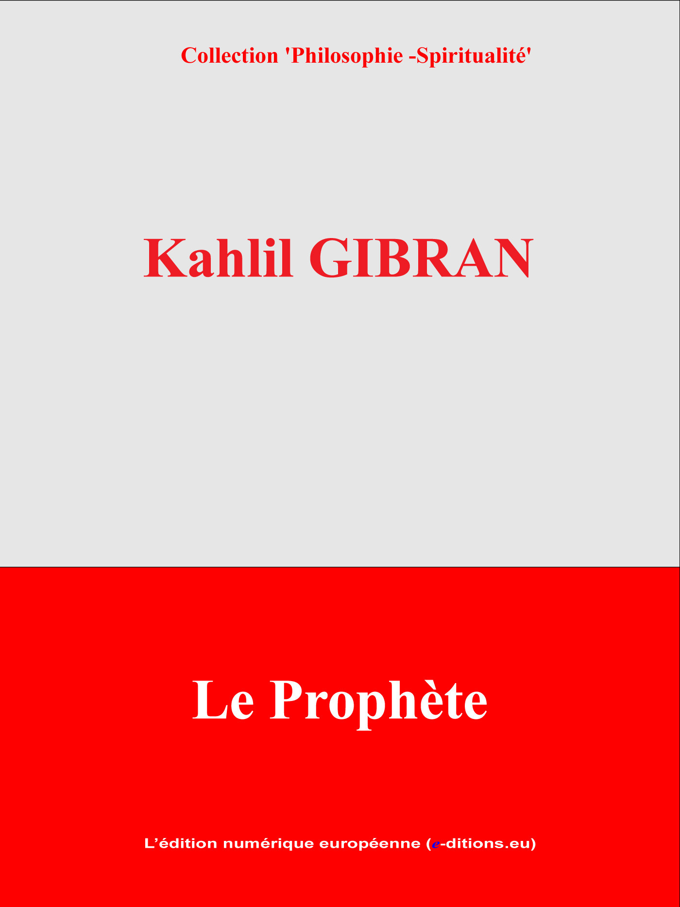 Couverture ebook de Le Prophète, de Kahlil Gibran