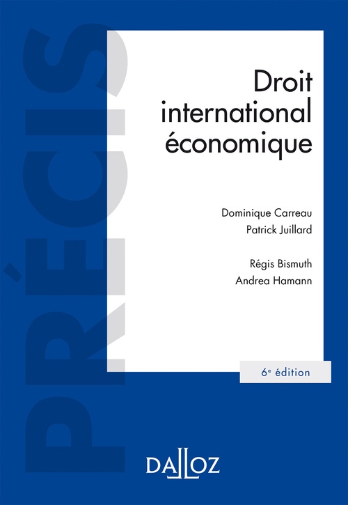 ebook cover of Droit international économique. 6e éd., by Dominique Carreau