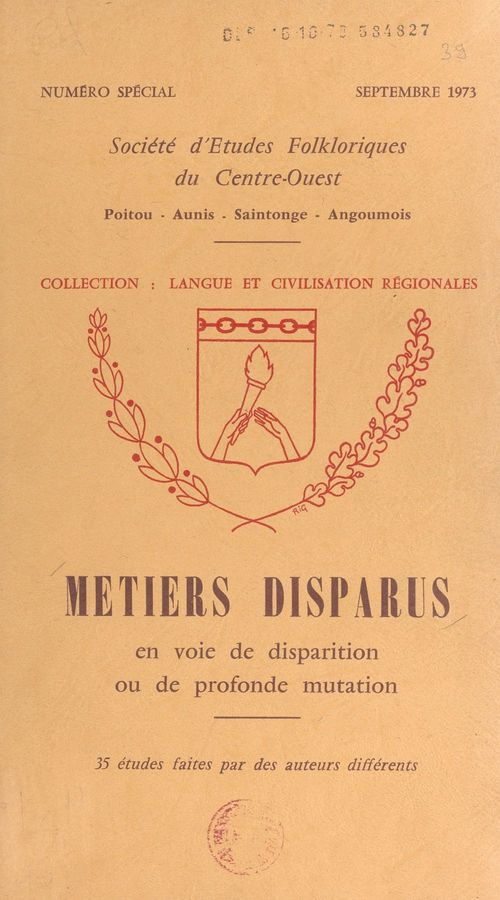 ebook cover of Métiers disparus, by A. Cadet, Louis Chasseriaud, Pierre Boujut