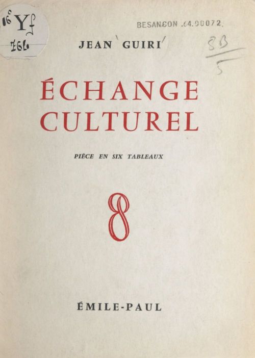 Couverture ebook de Échange culturel, de Jean Guiri