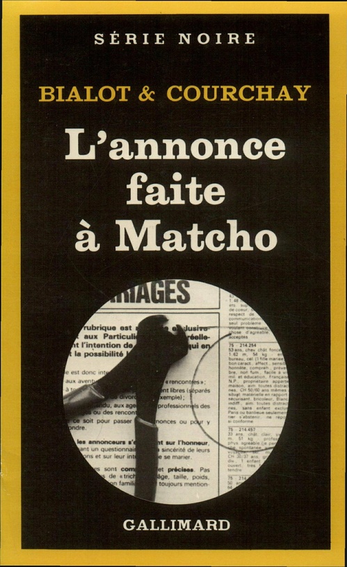 ebook cover of L'annonce faite à Matcho, by Joseph Bialot, Claude Courchay