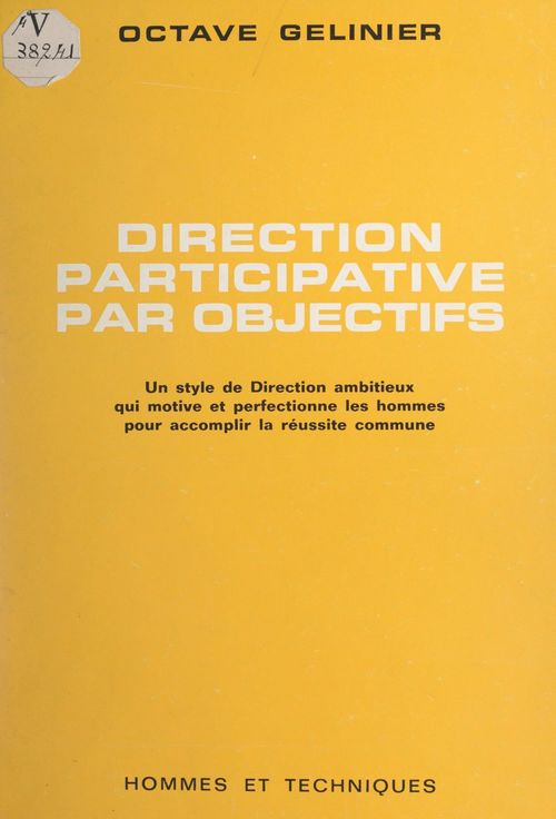 Couverture ebook de Direction participative par objectifs, de Octave Gelinier