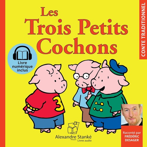 audiobook cover of Les Trois Petits Cochons, by Joseph Jacobs