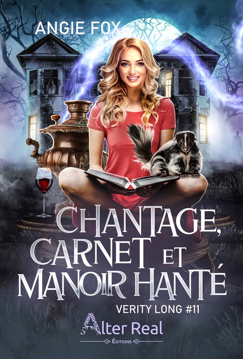 Couverture ebook de Chantage, carnet et manoir hanté, de Angie Fox
