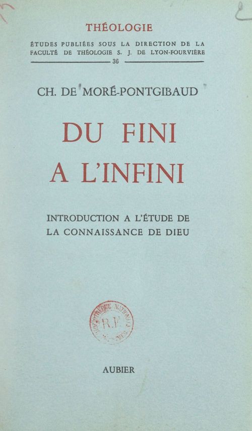 Couverture ebook de Du fini à l'infini, de Charles De More-Pontgibaud