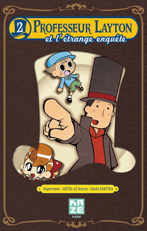 Couverture ebook de Le professeur Layton et l'étrange enquête T02, de Naoki Sakura