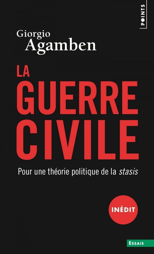 Couverture ebook de La Guerre civile. Pour une théorie politique de la stasis, de Giorgio Agamben